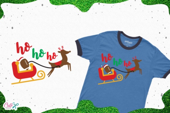 Football Ho Ho Ho SVG: Perfect for T-Shirt Designs & Graphics