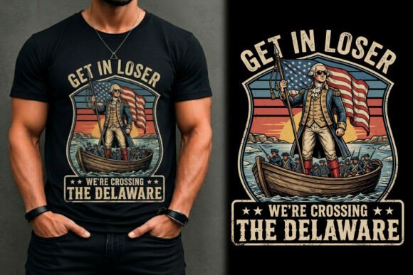Get in Loser We're Crossing 4th of July Graphics for T-Shirt Designs