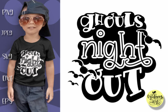 Ghouls Night Out: A Spooky T-Shirt Design for Creative Graphics