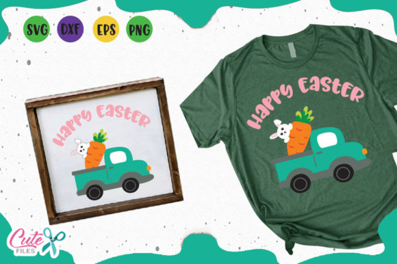 Happy Easter Truck: A Versatile Graphic for T-Shirt Designs