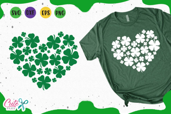Heart Shamrock: A Versatile Graphic for T-Shirt Designs and More