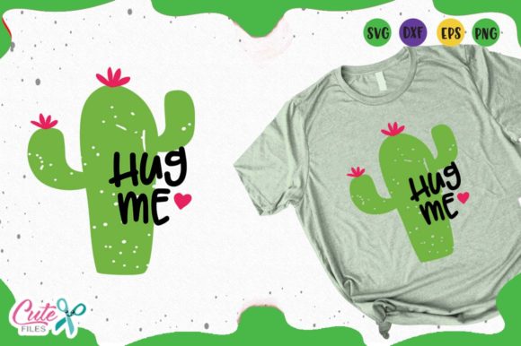 Hug Me Cactus Grunge: A Versatile Graphic for T-Shirt Designs