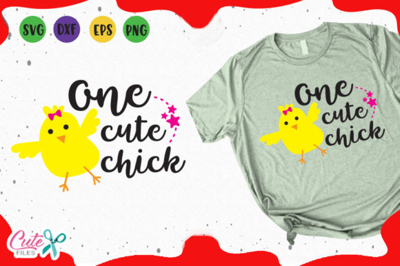 One Cute Chick: A Charming Addition for T-Shirt Designs and Graphics