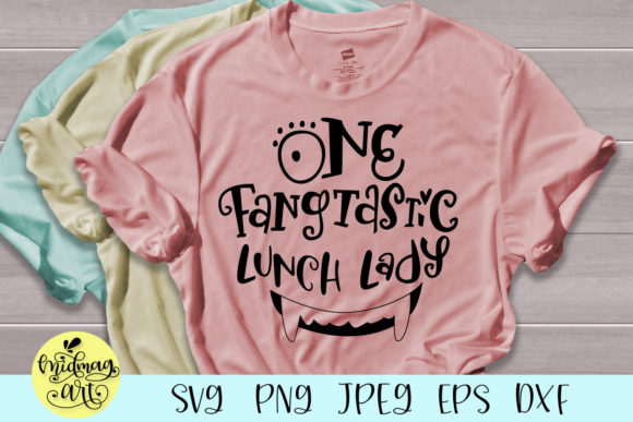 One Fangtastic Lunch Lady: A Spooky T-Shirt Design Gem