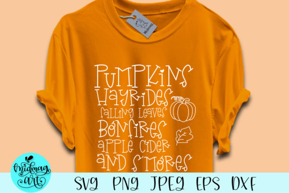 Pumpkins Hayrides Falling Leaves: A Must-Have for T-Shirt Designs and Graphics