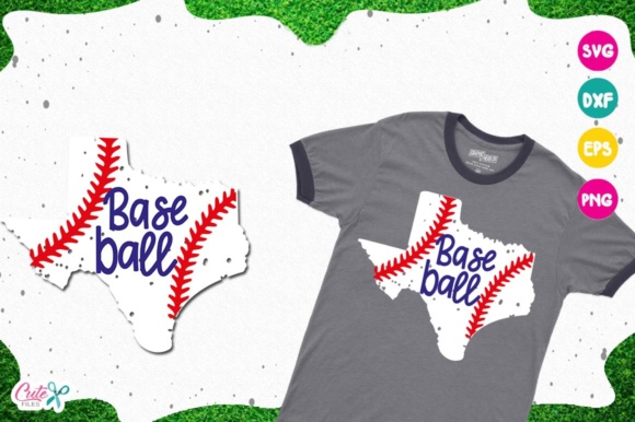 Texas Baseball, Cortar Archivos: A Must for T-Shirt Designs