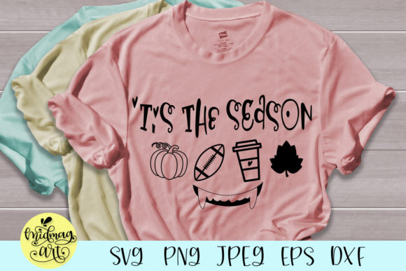 Tis the Season Pumpkin Football Fall: Graphics for T-Shirt Designs