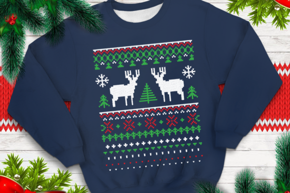 Ugly Sweater Template 31: A Unique Graphics Asset for T-Shirt Designs