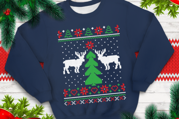 Ugly Sweater Template 33 for T-Shirt Designs and Graphics